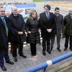 Suárez-Quiñones y Salgueiro junto con otras autoridades visitan el Puerto Seco de Pancorbo