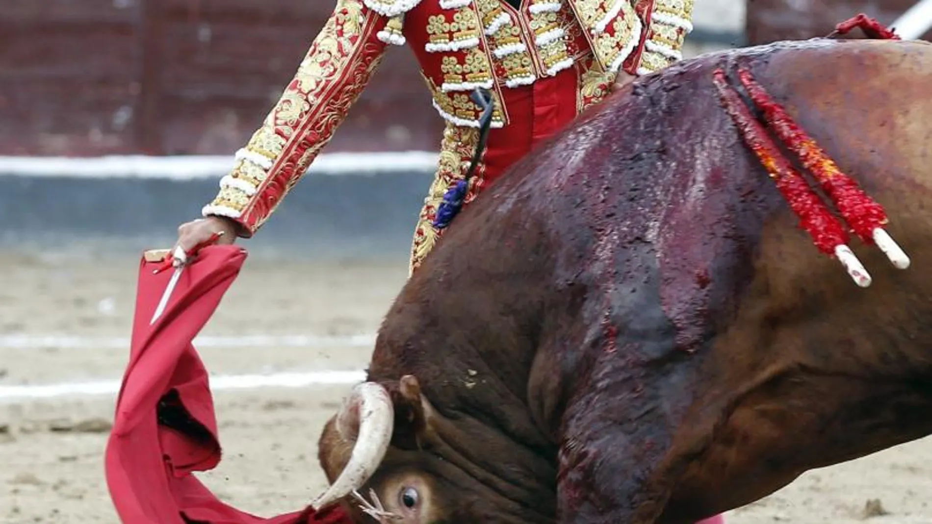Antonio Ferrera, triunfador de la tarde tras cortar dos orejas a su primer toro en San Sebastián de los Reyes