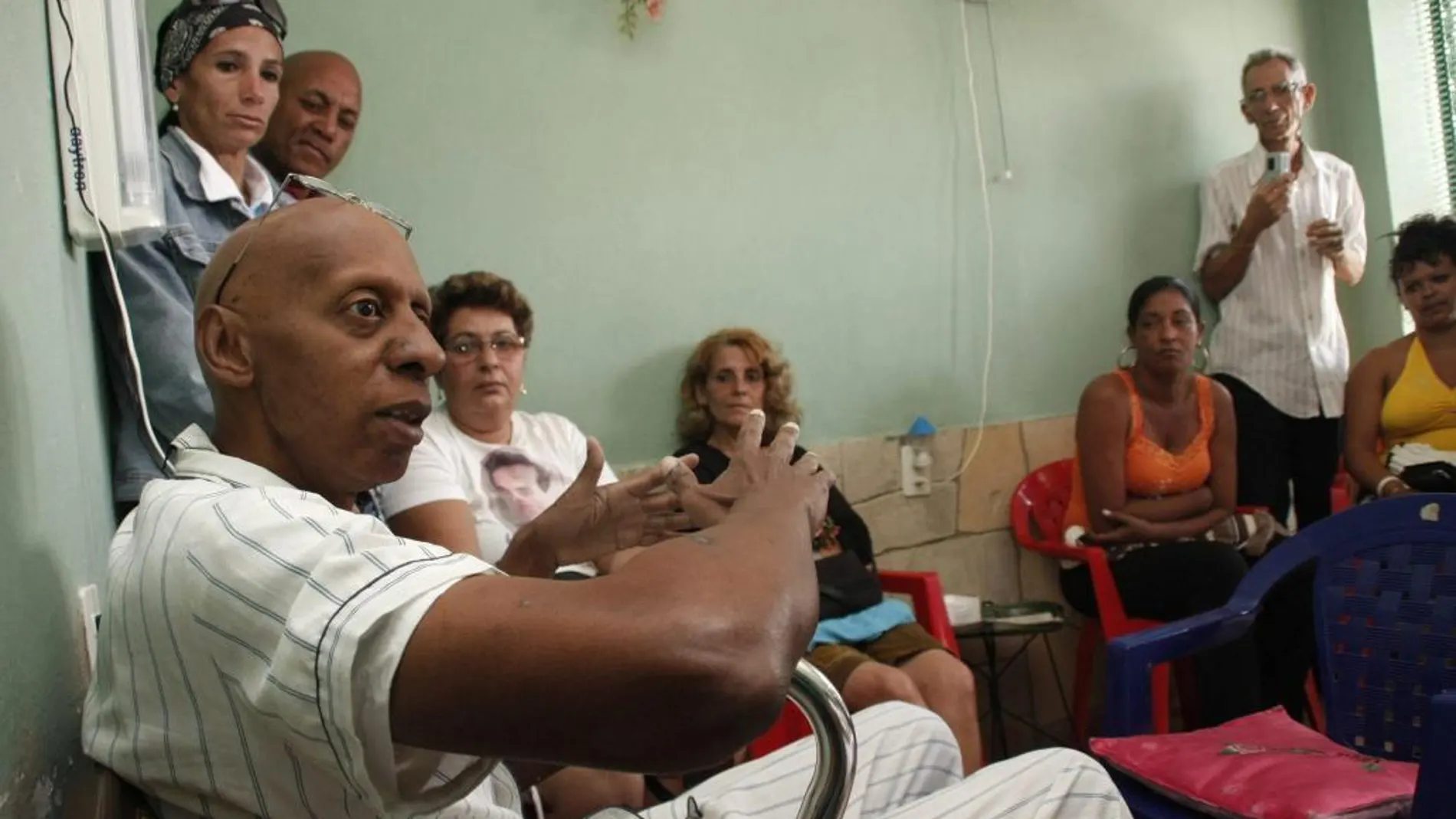 El disidente cubano Guillermo Fariñas durante su huelga de hambre de 2010