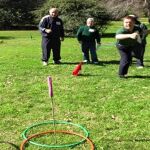 Chicos con Síndrome de Down en el campo de golf