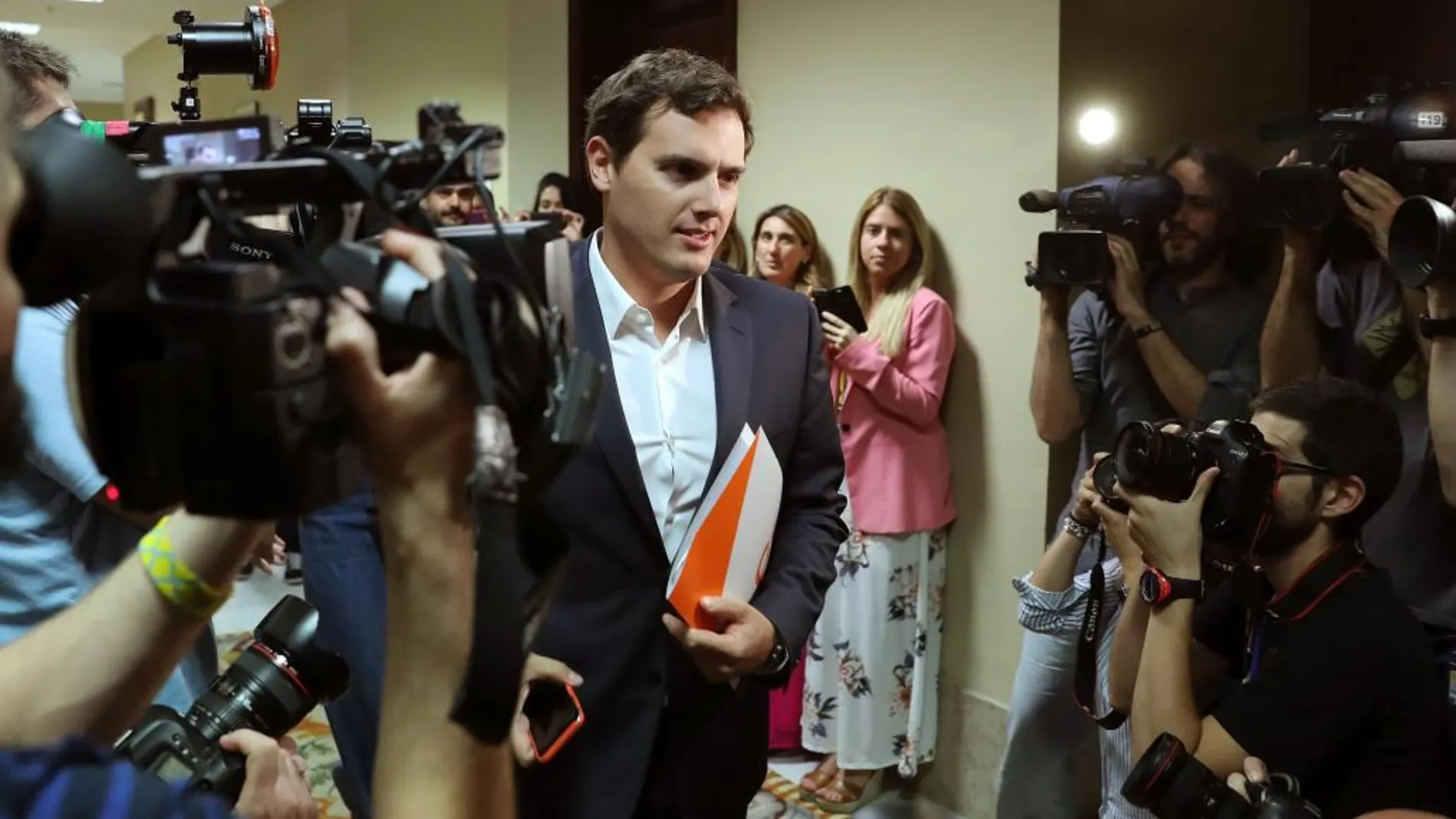 El presidente de Ciudadanos, Albert Rivera, en el Congreso