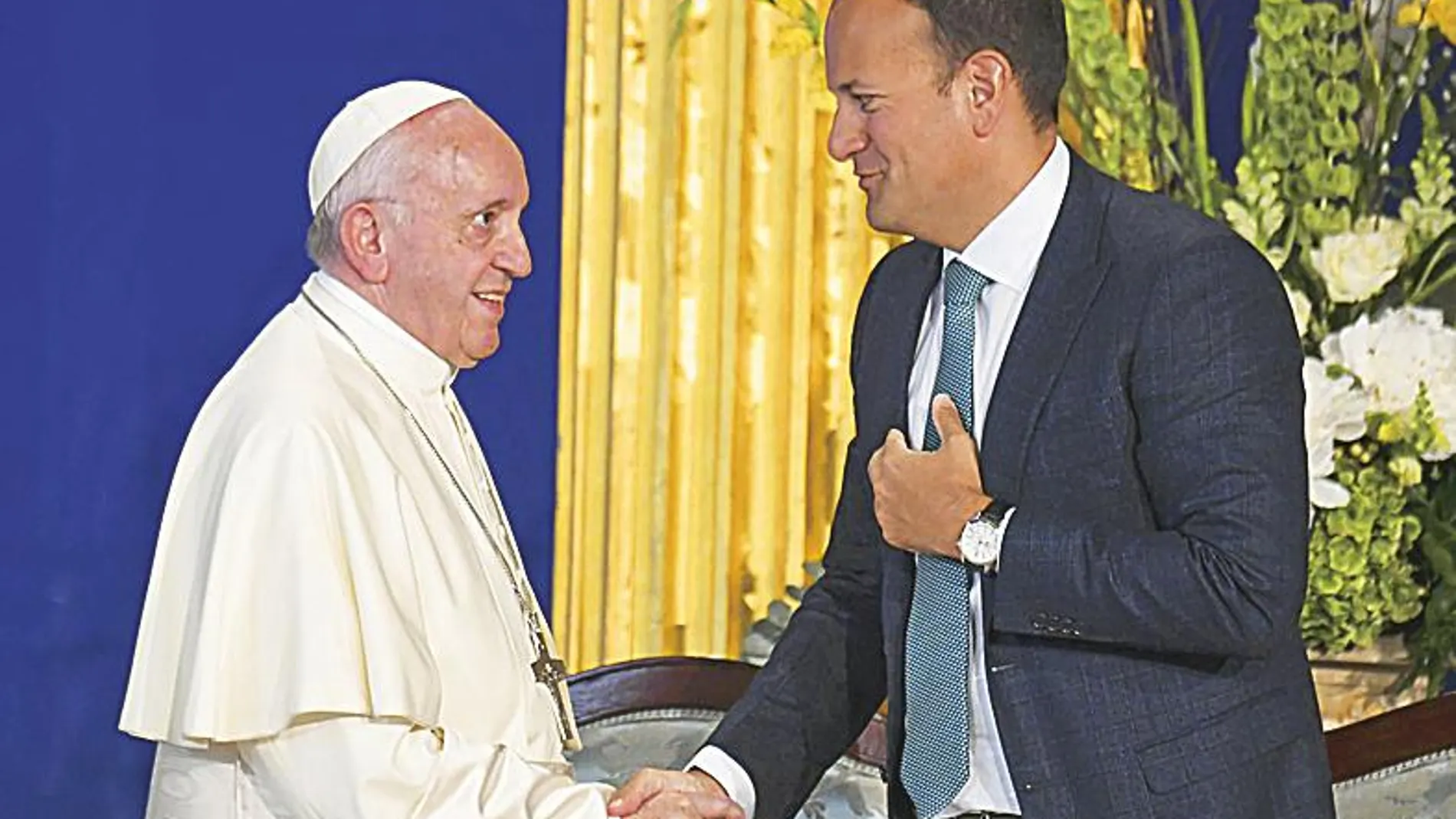 Leo Varadkar recibió al Papa en el Castillo de Dublín/ Foto: Efe
