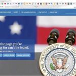 Pantallazo de ayer de la web oficial de la Casa Blanca, cuando ya no era posible acceder a la versión en castellano