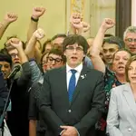 Declaración de independencia de Puigdemont en 2017