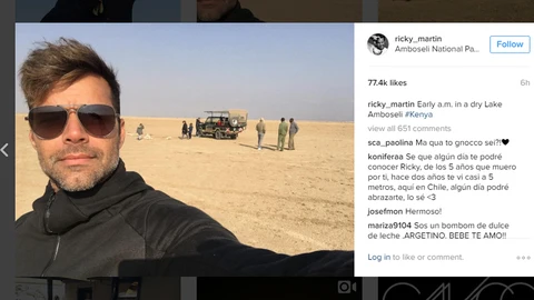 Ricky Martin con su novio Jwan Yosef y sus gemelos en Kenia