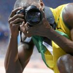 El atleta jamaicano Usain Bolt en las Olimpiadas de Londres 2012