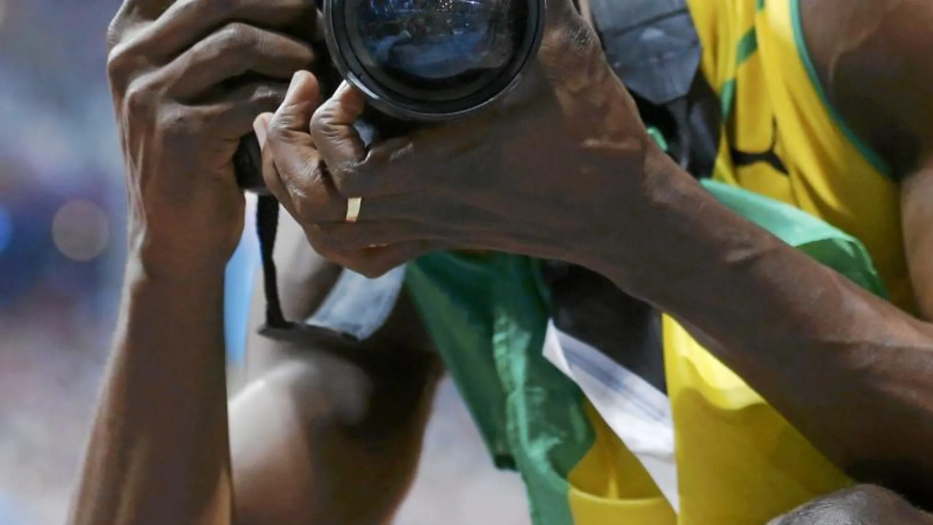 El atleta jamaicano Usain Bolt en las Olimpiadas de Londres 2012