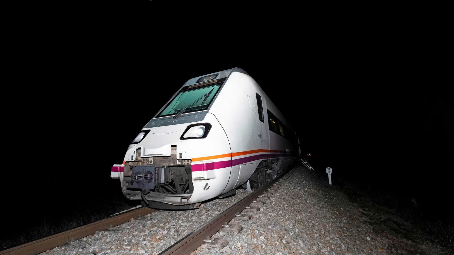 Un tren que cubría la línea Madrid-Zafra ha descarrilado esta tarde, sin vuelco, a 500 metros de la estación de Torrijos (Toledo), sin que haya que lamentar ningún herido / EFE