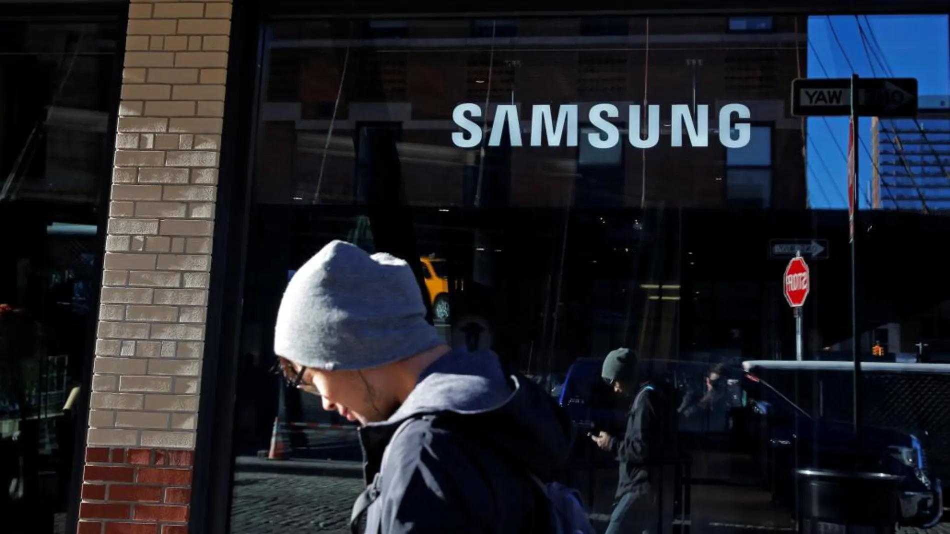 Una tienda de Samsung en Manhattan, este lunes