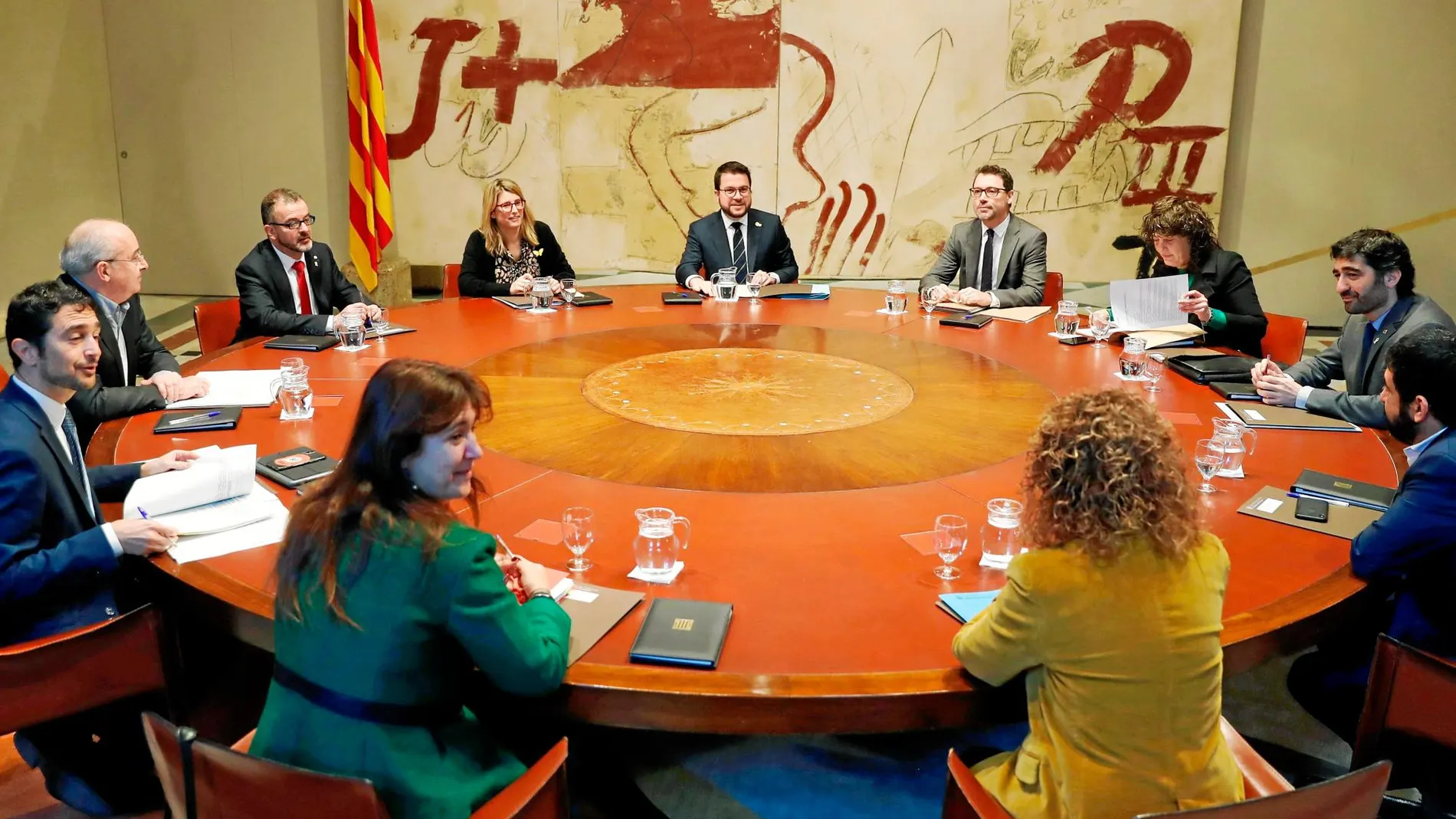 El Consell Executiu de ayer, liderado por el vicepresidente, Pere Aragonès, ya que Quim Torra se encuentra de viaje oficial en Estados Unidos