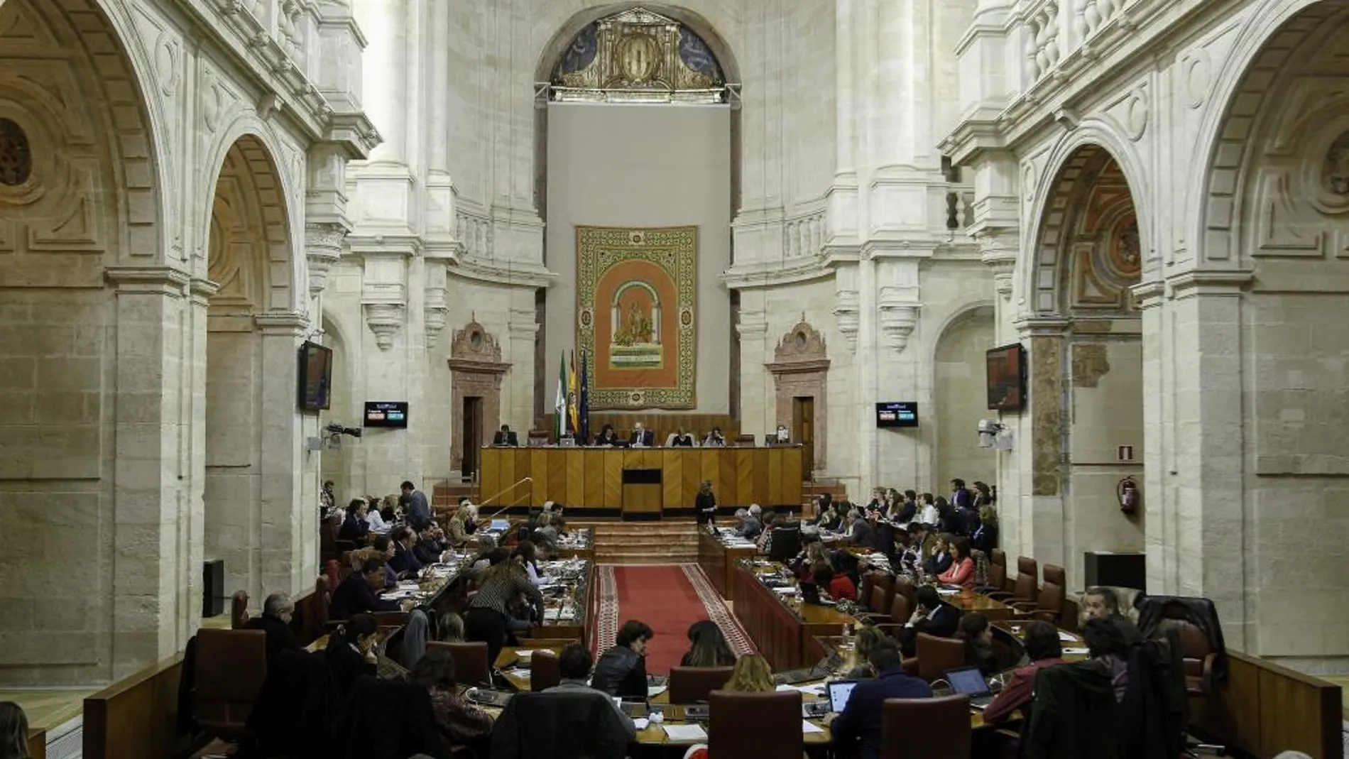 Vista del plenario del Parlamento andaluz