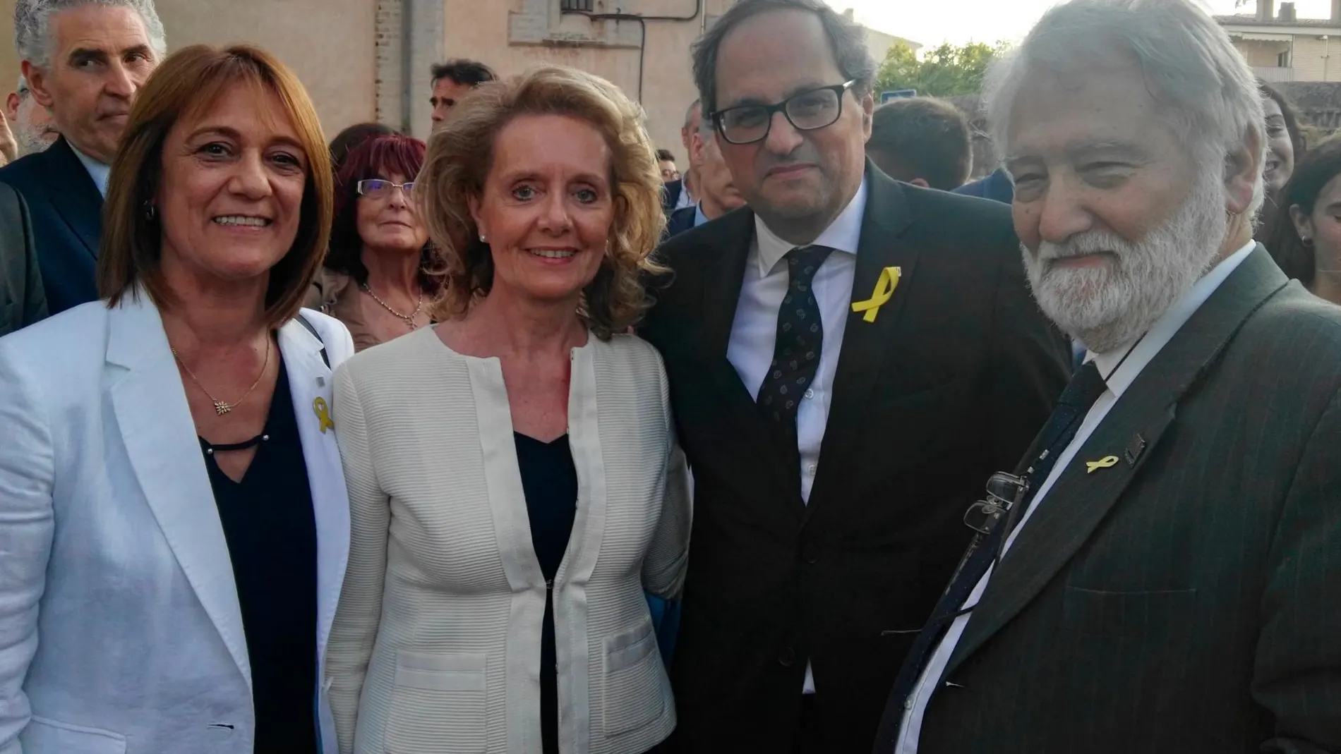 La nueva consellera Mariàngela Vilallonga junto el presidente de la Generalitat Quim Torra, en una imagen de archivo