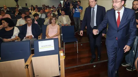 El presidente de la FRMP, Alfonso Polanco, y el vicepresidente de la Junta, José Antonio de Santiago-Juárez