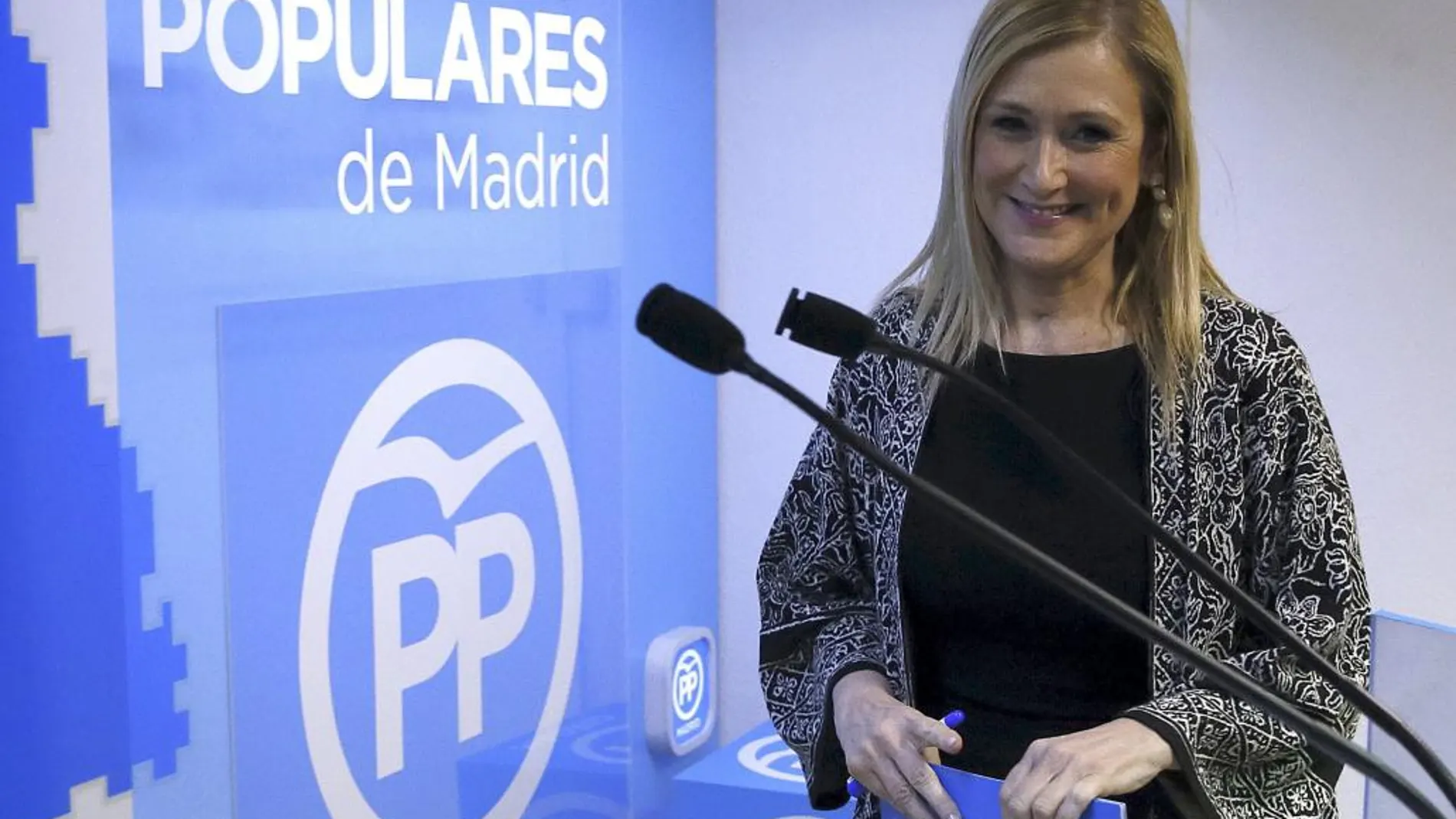 La presidenta de la Comunidad y de la gestora del PP de Madrid, Cristina Cifuentes