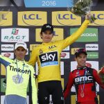 Alberto Contador, Geraint Thomas y Richie Porte