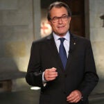 Artur Mas, durante el discurso institucional de la Diada.