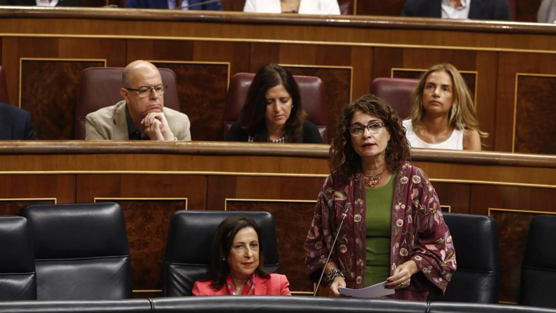 La minnistra de Hacienda, María Jesús Montero, en el Congreso