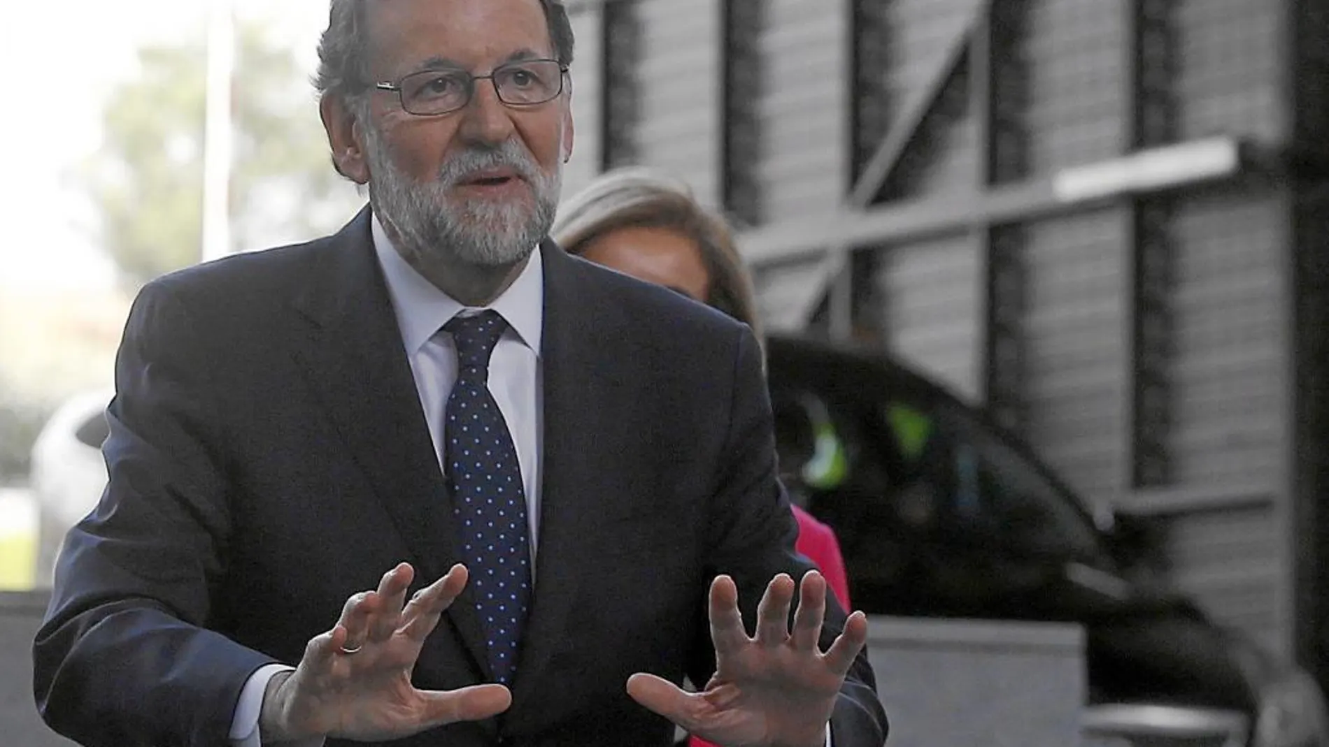 El presidente del Gobierno, Mariano Rajoy, ayer durante la clausura de la Asamblea de la CEOE en Madrid