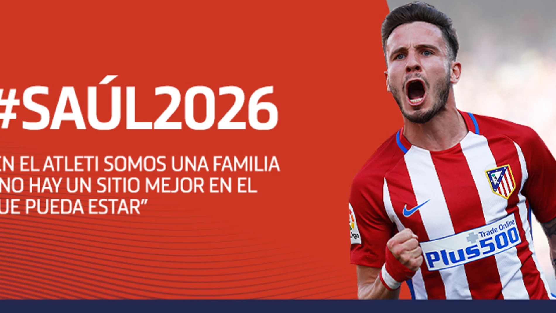 Imagen con la que el Atlético de Madrid ha anunciado la ampliación de contrato del centrocampista ilicitano