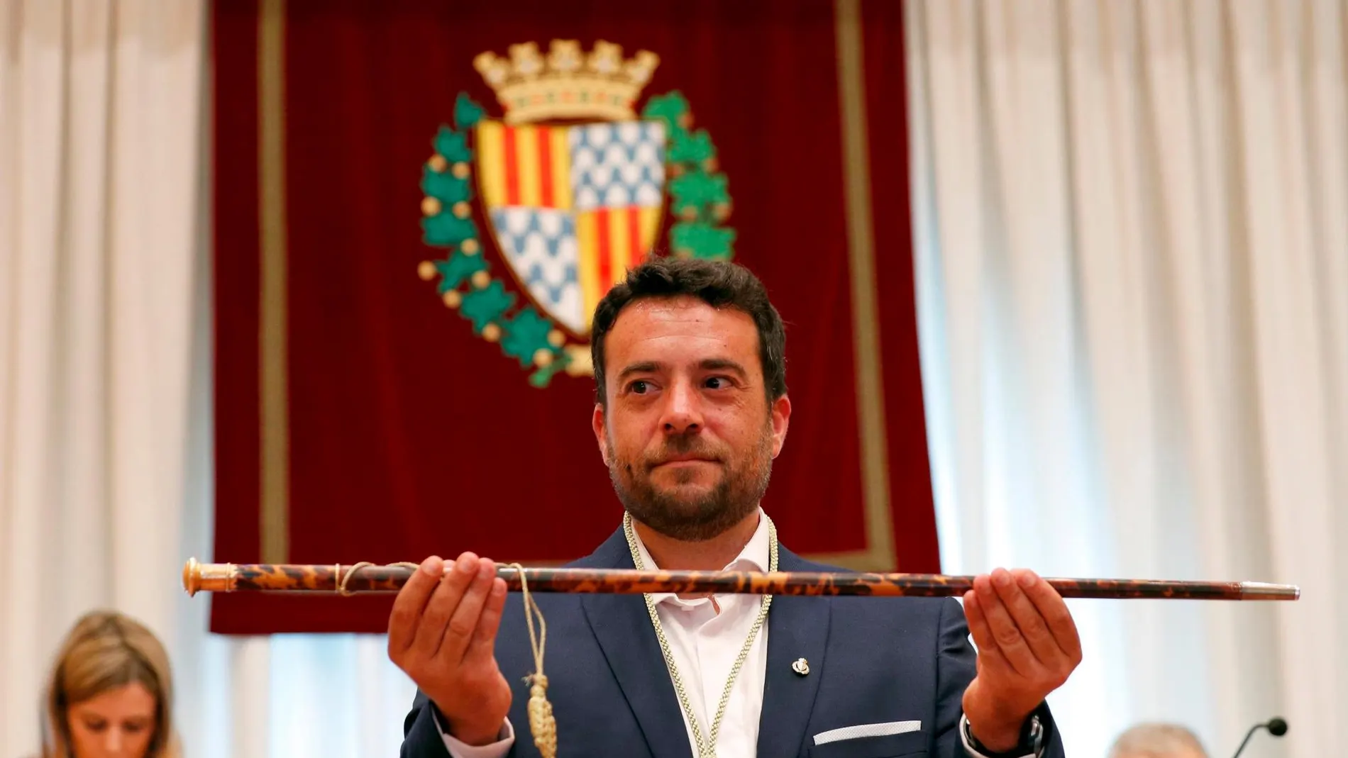 El alcalde de Badalona, Álex Pastor, el día de la toma de posesión del cargo