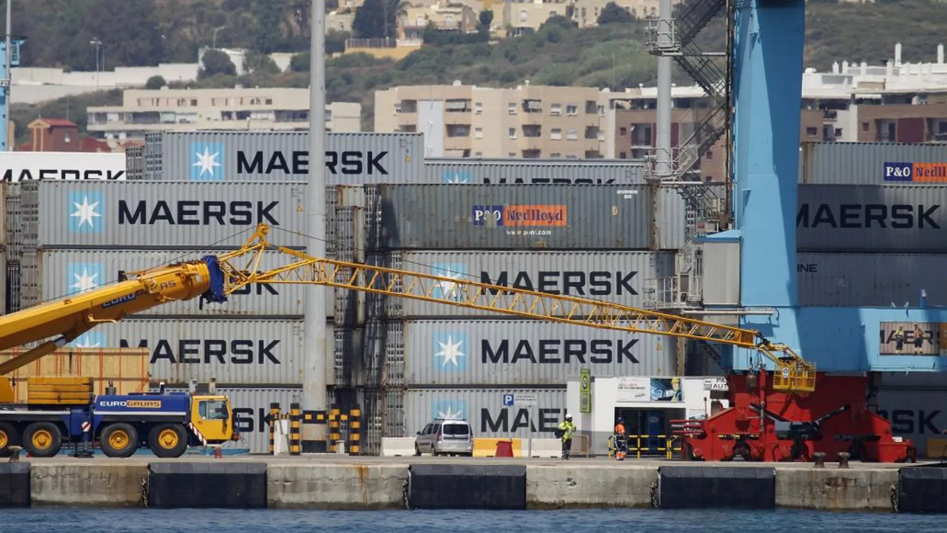 Normalidad en las dos terminales de contenedores del Puerto de Algeciras (Cádiz)
