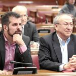 Luis Tudanca junto con Emilio Álvarez, ayer en Madrid