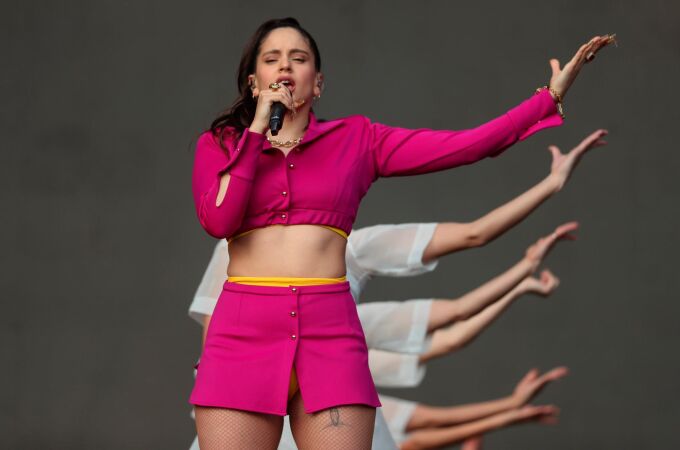 Rosalía durante una actuación en Chile el pasado 1 de abril