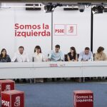 Reunión de la Comisión Ejecutiva del Partido Socialista celebrada hoy en la sede de Ferraz.