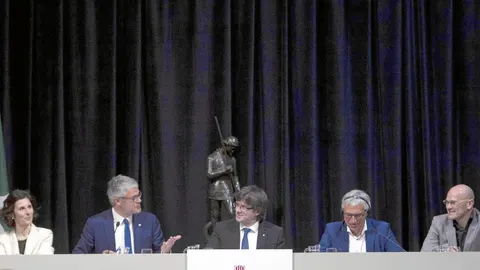 El president durante el acto de los «Cuatro Motores para Europa»