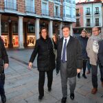El secretario regional del PP, Francisco Vázquez, en Palencia, junto al alcalde Alfonso Polanco y la presidenta de la Diputación, Ángeles Armisén, entre otros