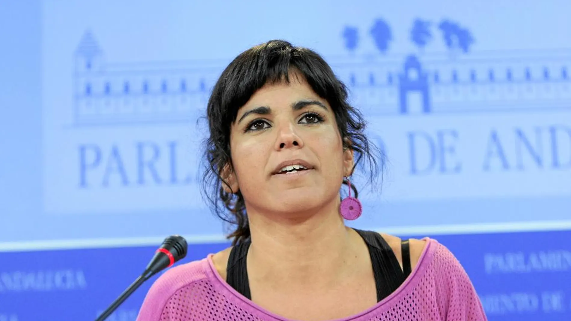 Teresa Rodríguez compareció ayer en la Cámara autonómica