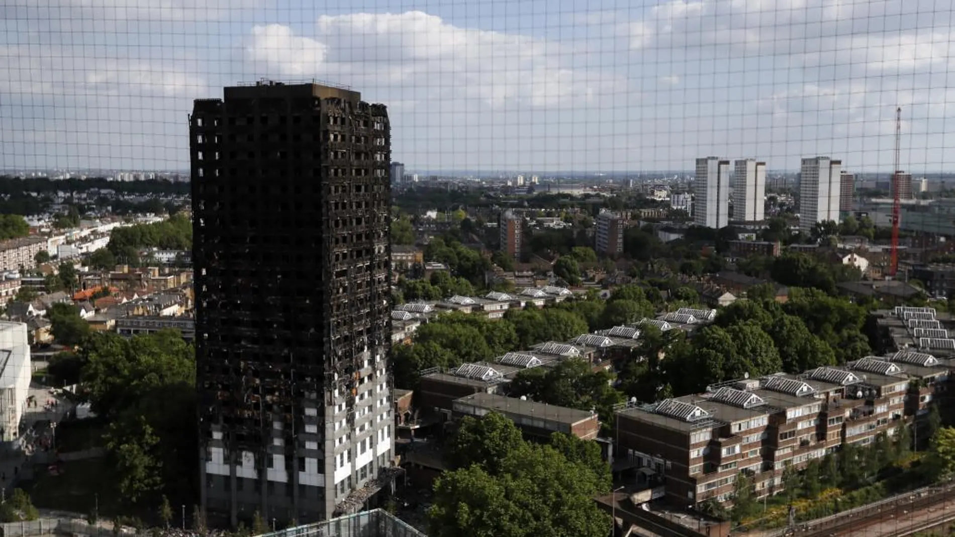 Imagen de la torre Grenfell después del incendio