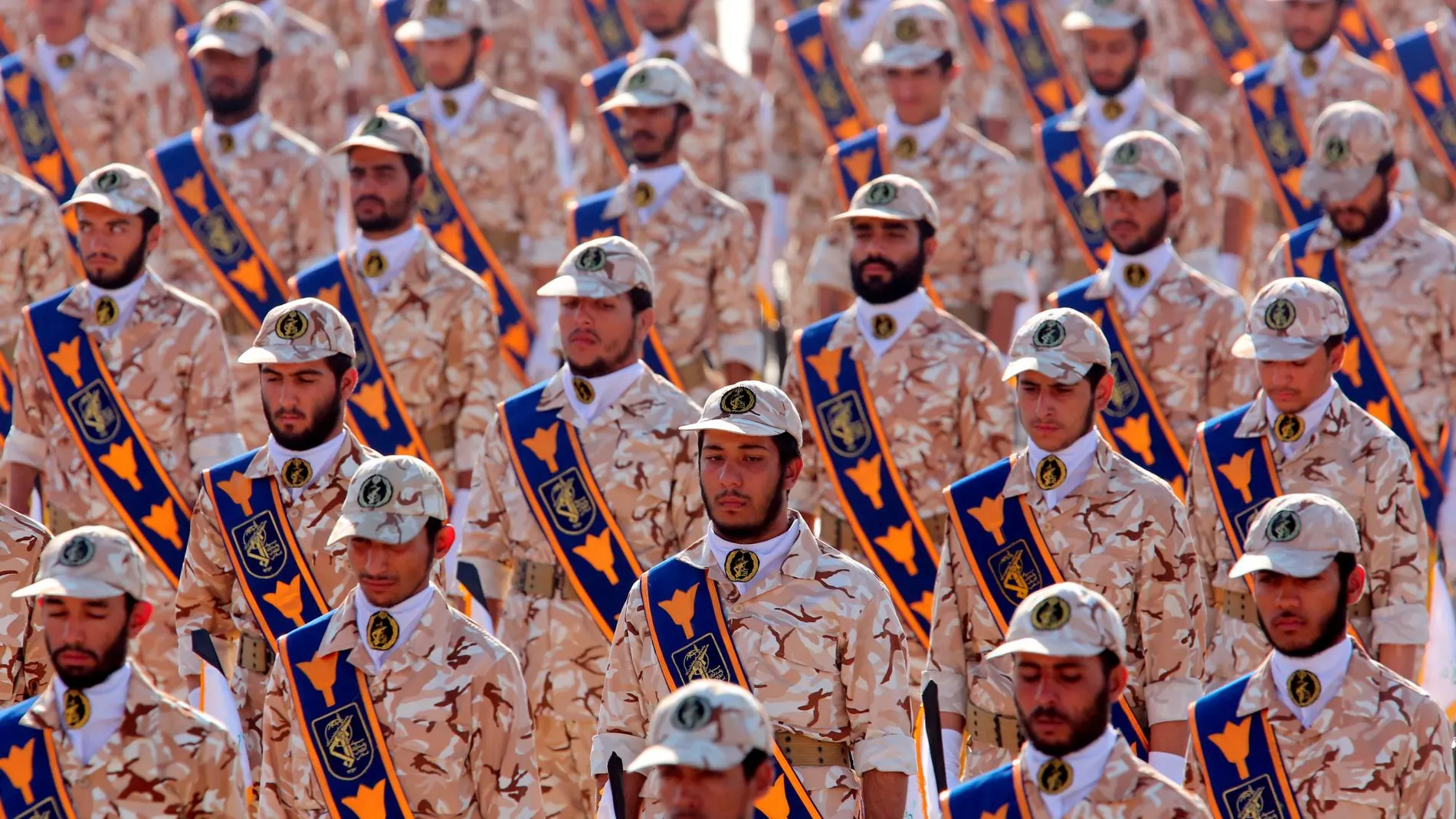Soldados de la Guardia Revolucionaria iraní