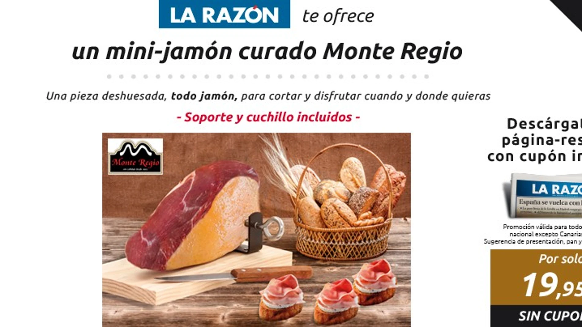 Mini-jamón curado Monte Regio