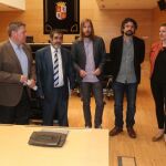 De izq. a drcha. Martín Benito, Álvarez, Mitadiel, Fernández, Sarrión, Blanco y García tras crearse la comisión