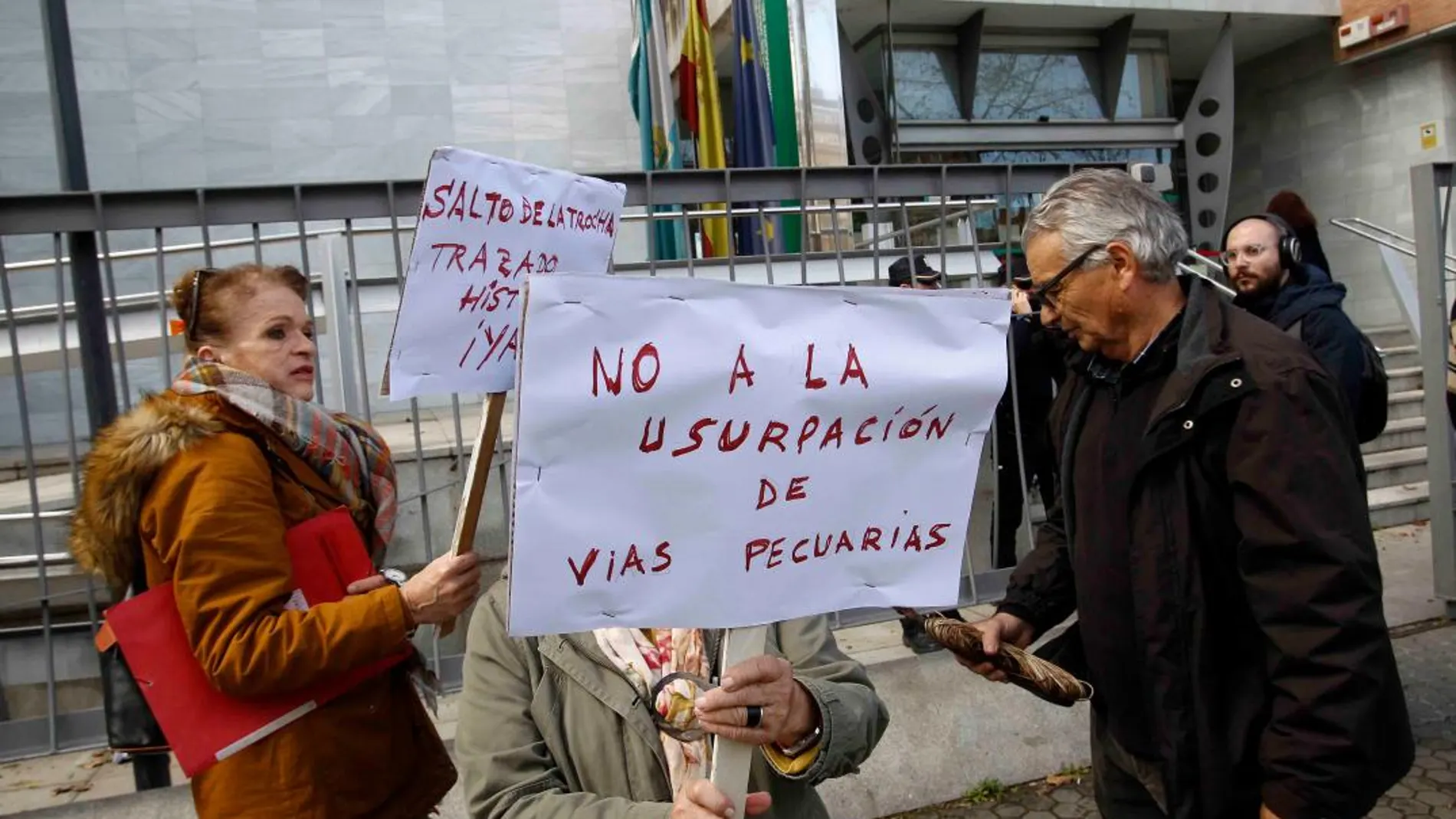 Protesta ecologista en favor de las vías pecuarias (Foto: Manuel Olmedo)