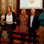 La presidenta de la Diputación de Palencia, Ángeles Armisén, acompañada de su equipo de Gobierno, presentan los presupuestos