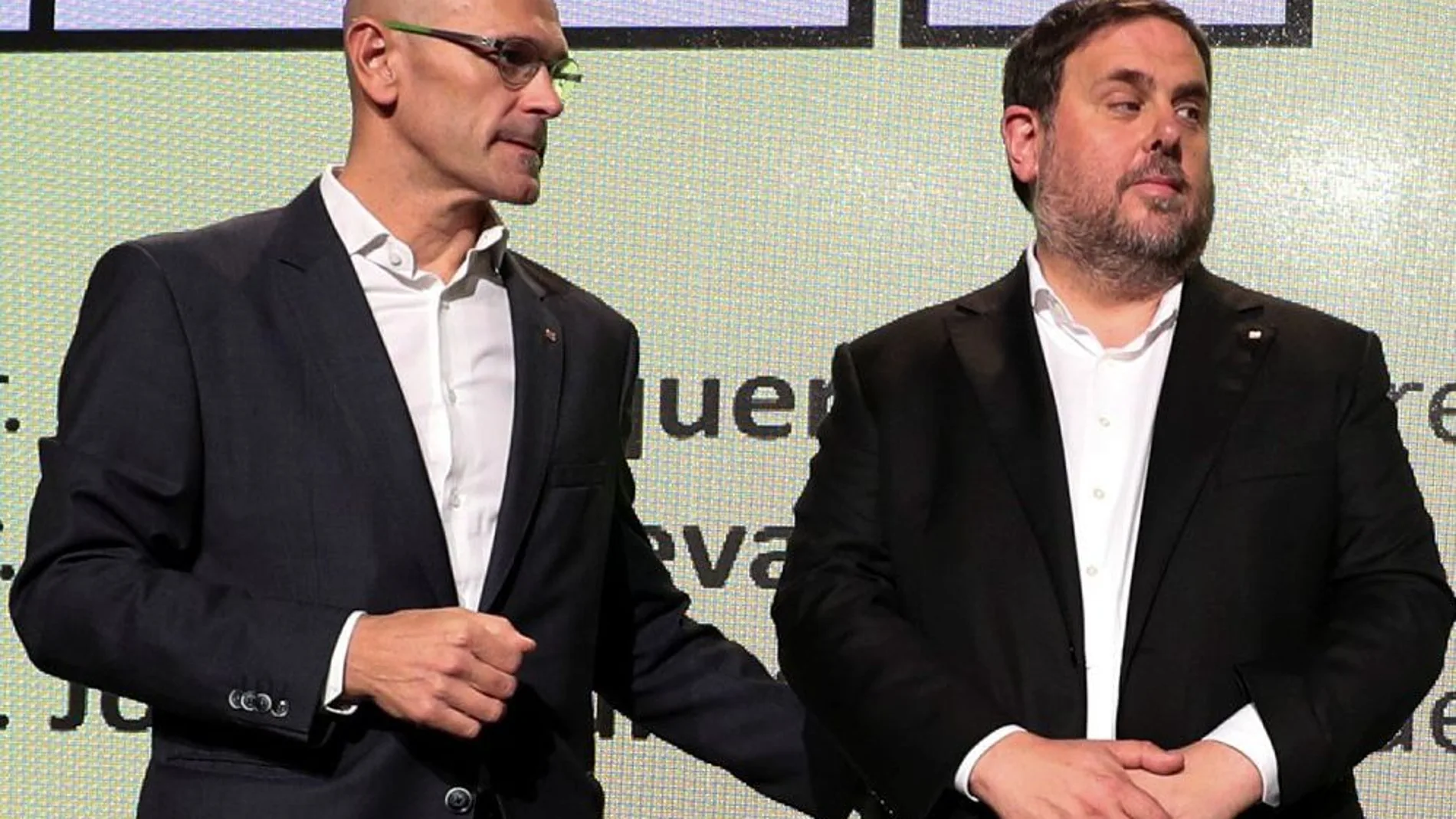 Raül Romeva y Oriol Junqueras en una imagen del pasado año.
