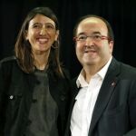 Los candidatos a la secretaría general del PSC Miquel Iceta y Núria Parlon el pasado 3 de octubre