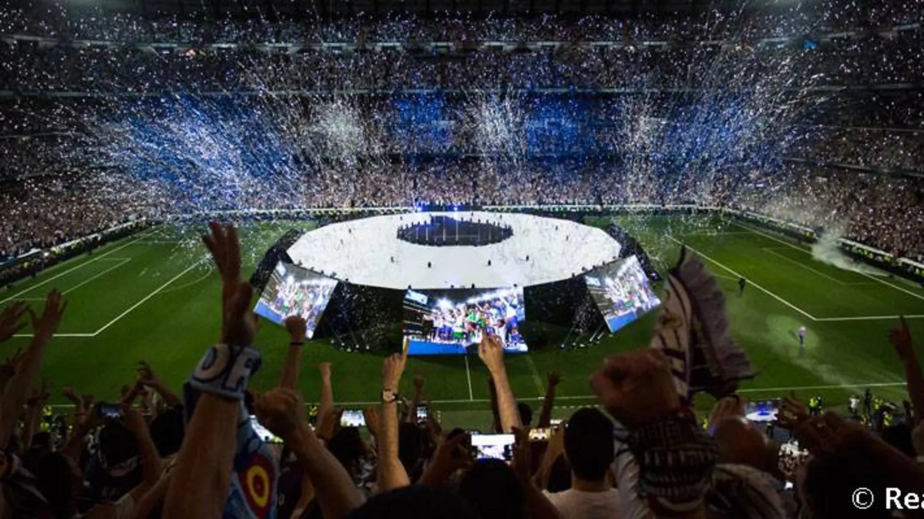 El fin de fiesta comenzará a las 22:00 horas en el Santiago Bernabéu