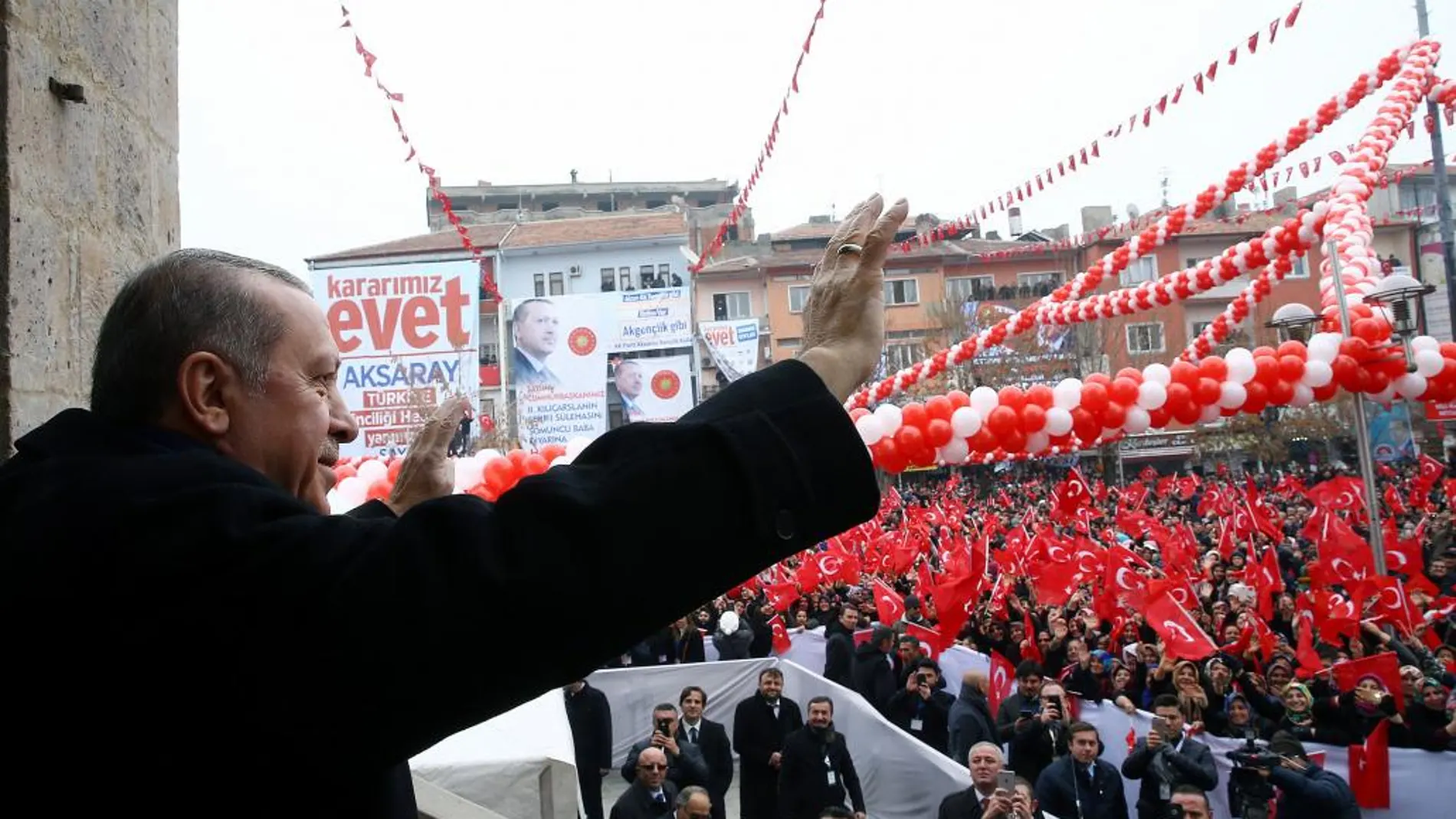 Recep Tayyip Erdogan en una ceremonia en Aksaray