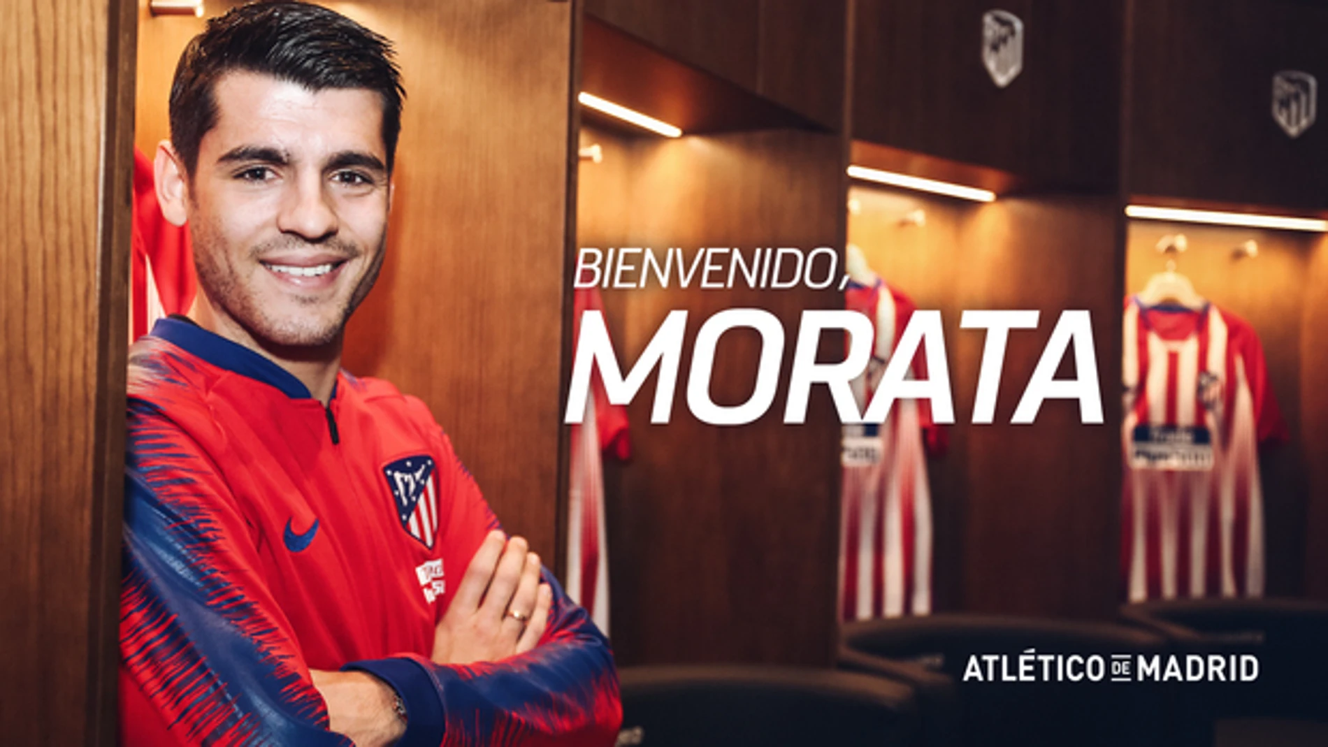 Álvaro Morata firama su contrato de cesión para lo que resta de temporada y una temporada más / Foto: Atlético de Madrid