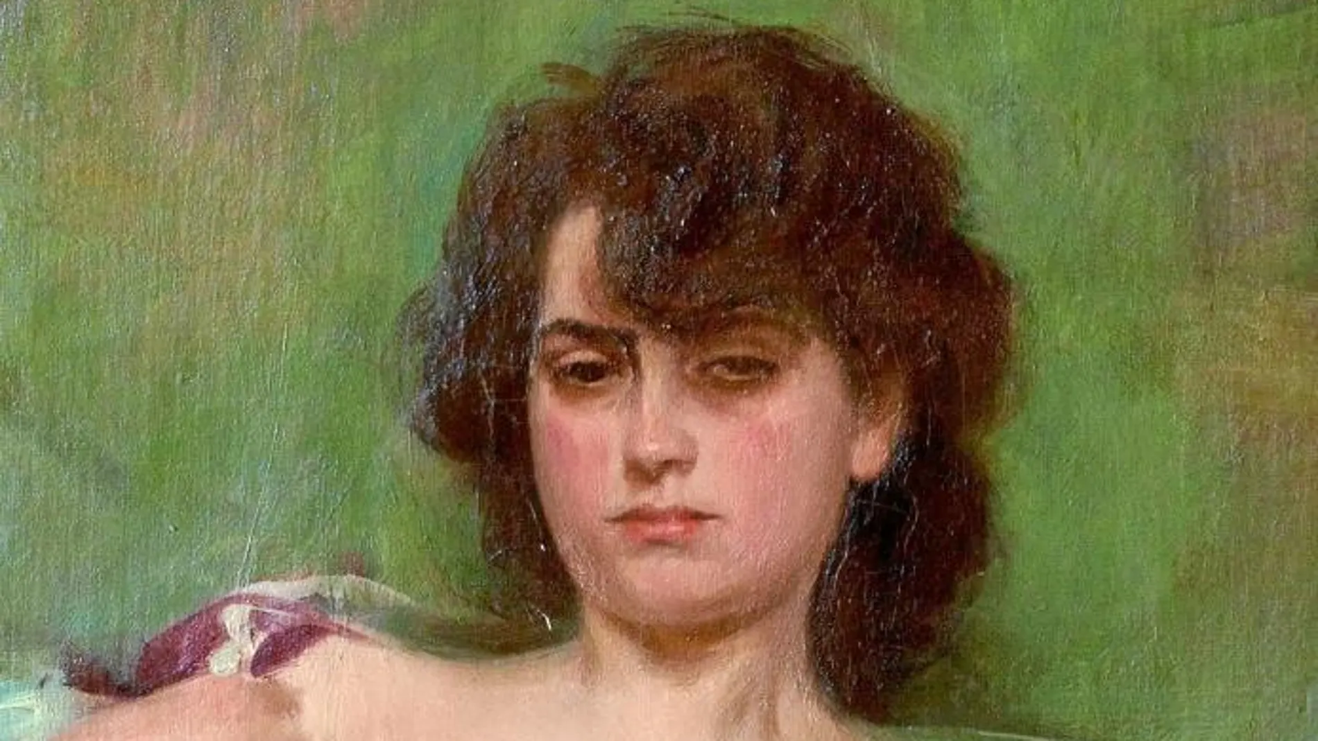 «Júlia en granate», hacia 1908, uno de los retratos de su esposa y modelo