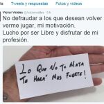 Valdés lucha por ser libre