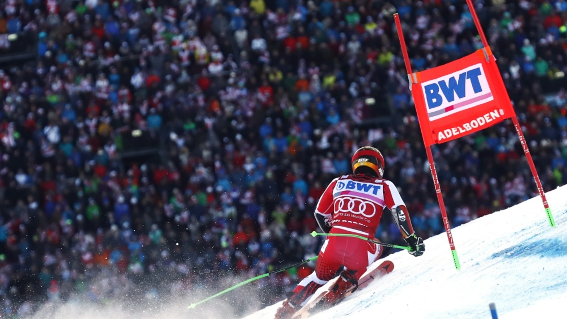 Marcel Hirscher durante la prueba celebrada en Adelboden