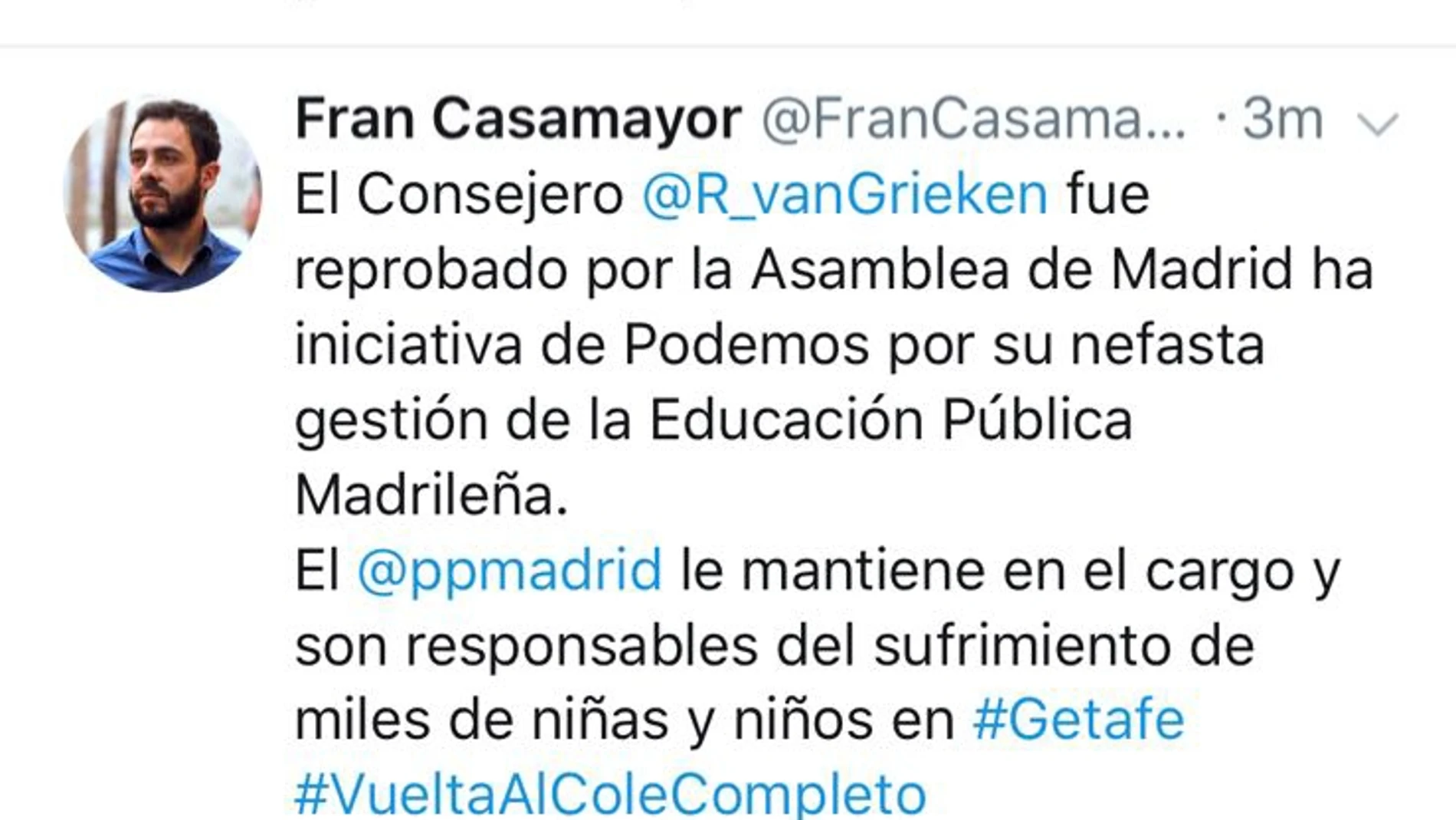 Las faltas de ortografía de Podemos en debates sobre educación pública
