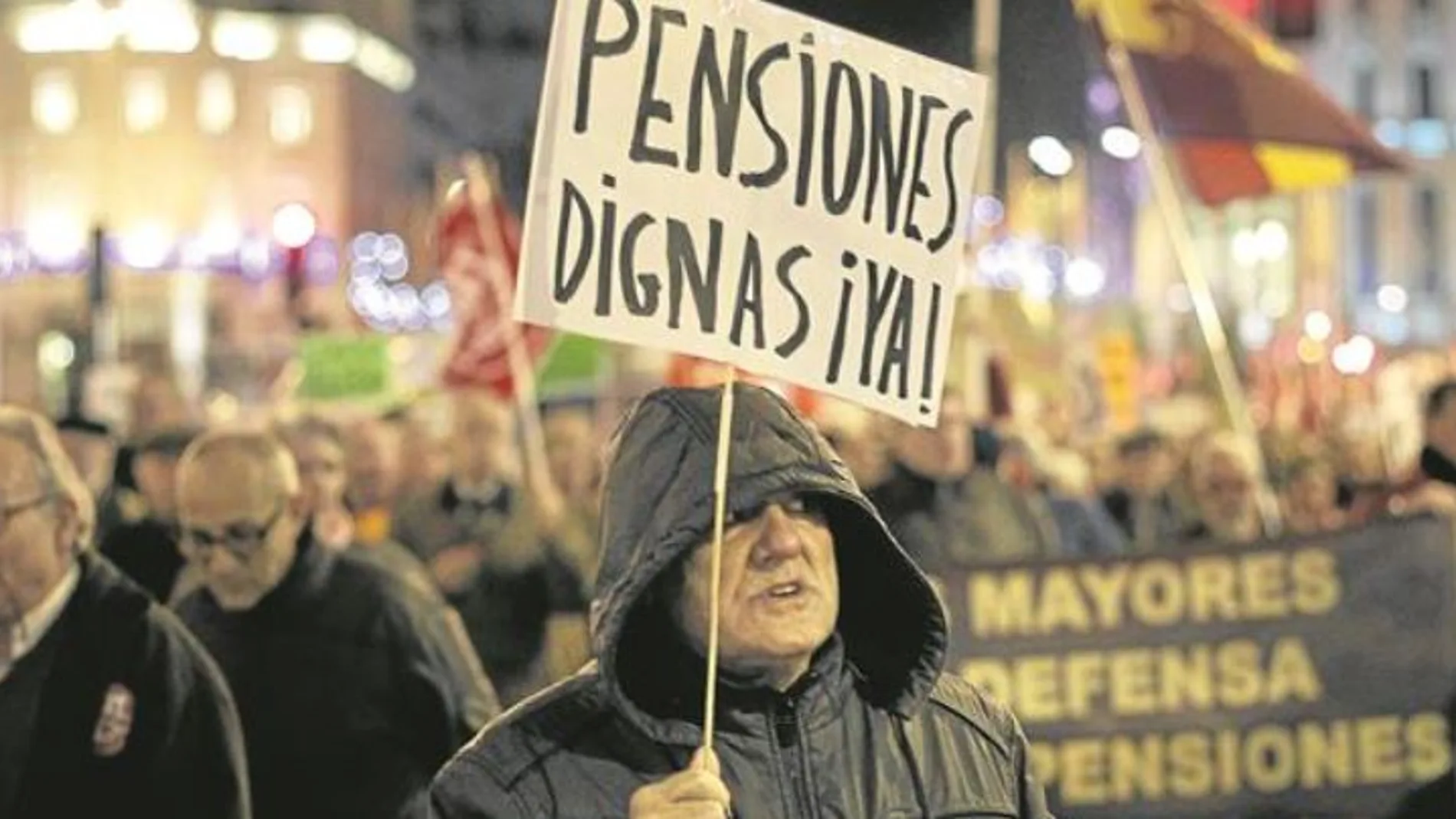 Protesta en defensa de las pensiones