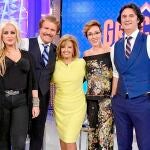 Sonia La Húngara, Edmundo Arrocet, María Teresa, Lola González y Poti en el final del programa