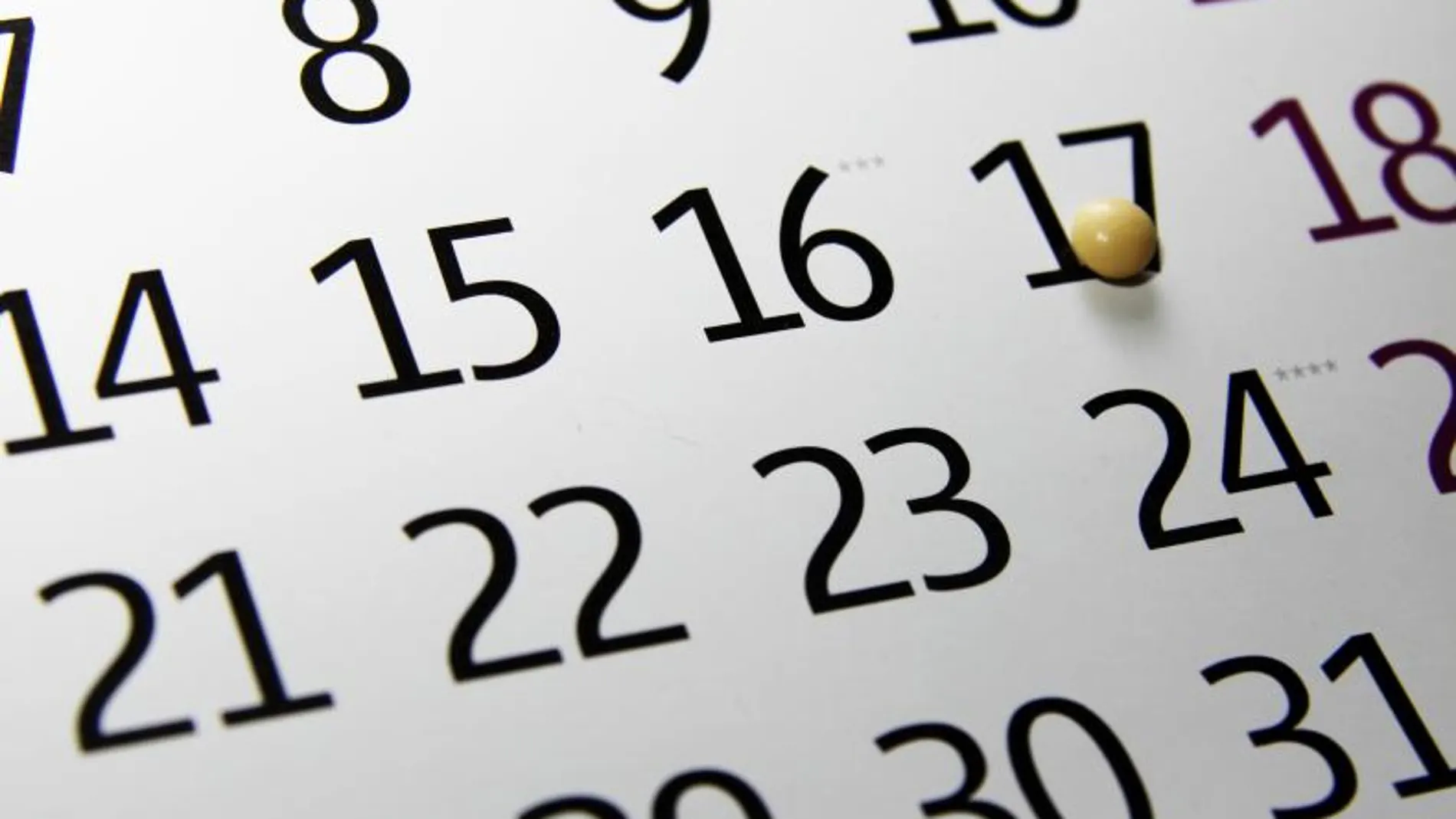 ¿Qué días serán festivos en 2017?