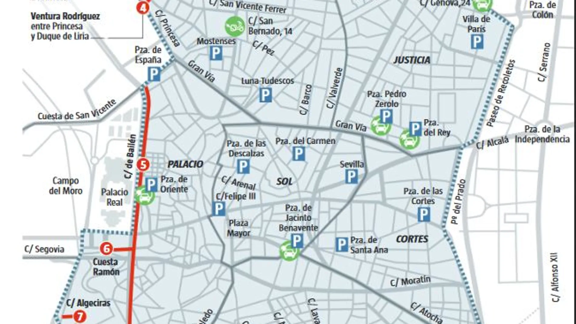 Mapa de Madrid Central